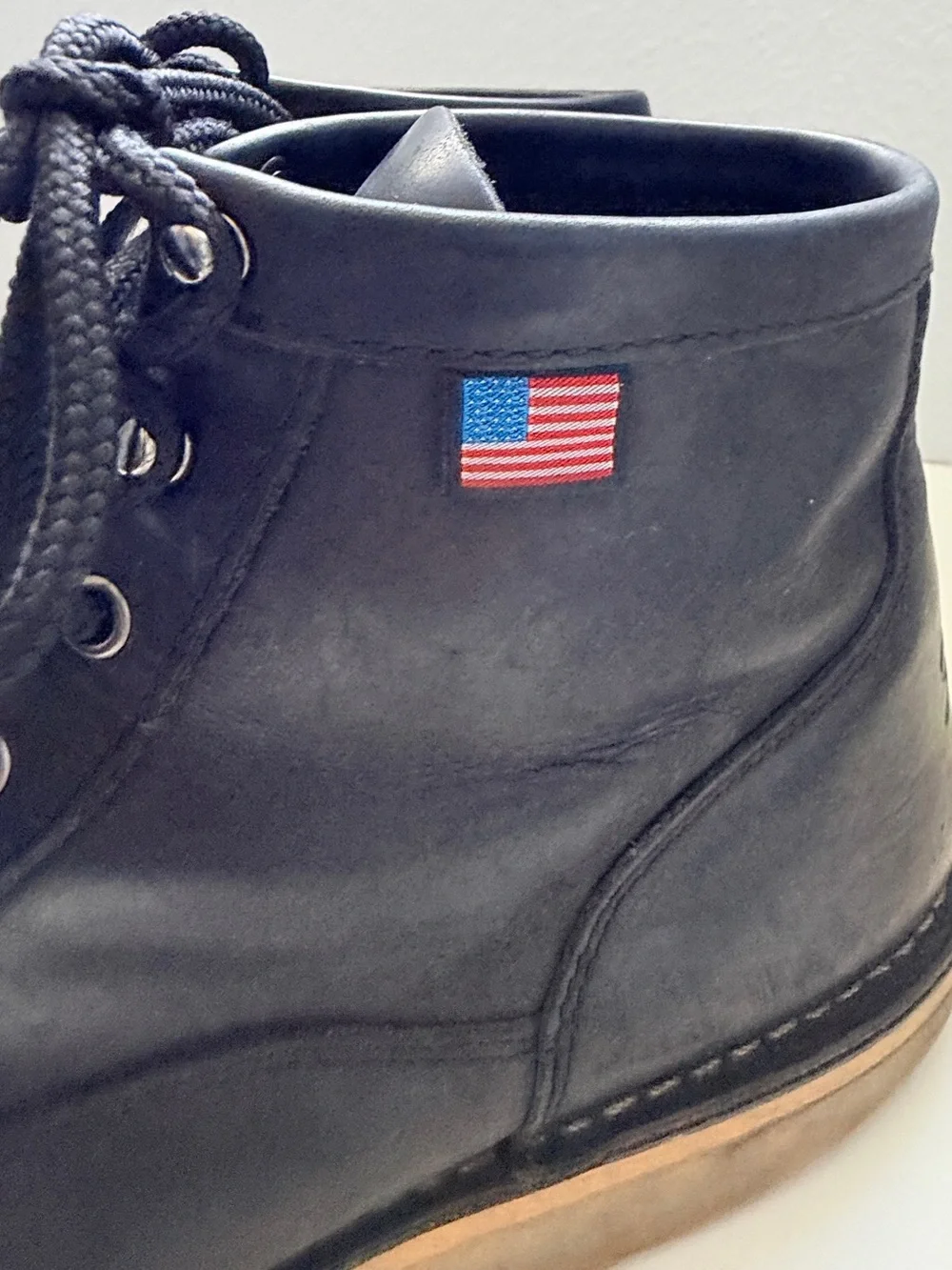 Danner Bull Run Steel Toe Moc Toe Boots USA Black Leather mens Size 14